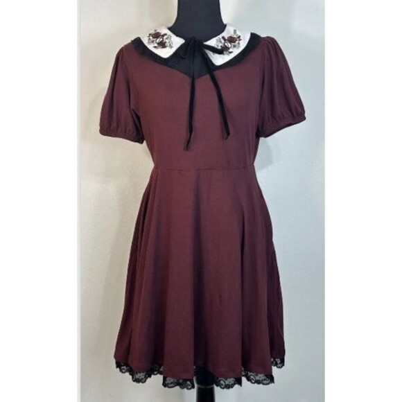 Hot Topic Harry Potter Deathly Hallows Wizarding World Sweetheart Dress Size M - Picture 3 of 13